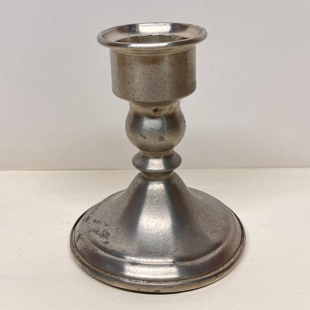 Vintage Web Pewter Weighted Candlestick Holder